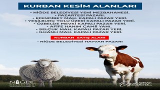 Niğdede kurban kesim alanları belirlendi