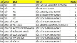 Niğdede sağlık kadrosu güçleniyor