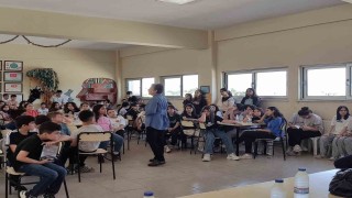 Okudukları kitabın yazarıyla buluştular