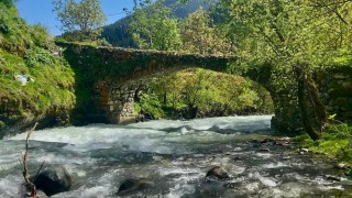 Orta Çağdan kalma taş köprü görenleri kendine hayran bırakıyor
