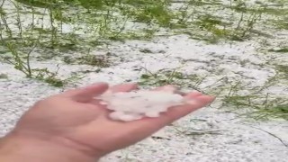 Osmaniyede dolu yağışı etkili oldu