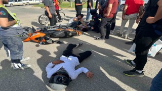 Otomobil ile motosiklet çarpıştı: 2 yaralı