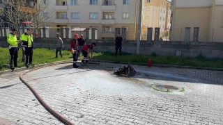 Patnosta Emniyet Müdürlüğünde yangın tatbikatı