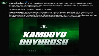 Sakaryasporda Olağanüstü Genel Kurul kararı