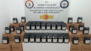 Samsunda 1 ton etil alkol ele geçirildi