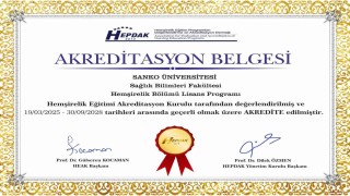 SANKO Üniversitesi hemşirelik programı yeniden akredite edildi