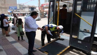 Şanlıurfada klima çalıştırmayan otobüslere sıkı takip