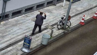 Şehir merkezinde dolu yağışı etkili oldu