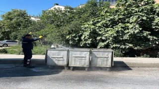 Silivri Belediyesi yaz aylarına yönelik konteyner dezenfeksiyon çalışmalarını yoğunlaştırdı