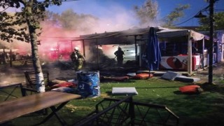 Silivride kafe alevlere teslim oldu: Faciadan dönüldü