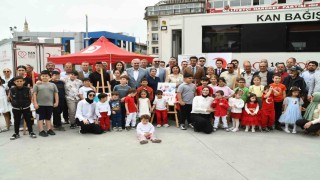 Sökede kan bağışı kampanyasını çocuklar şenlendirdi