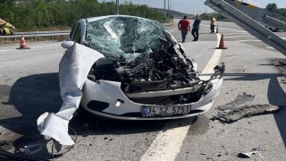 Susurlukta otoyol girişinde trafik kazası: 1 yaralı