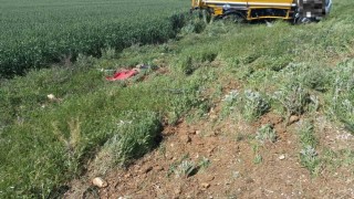 Tanker takla attı, sürücü hafif yaralandı