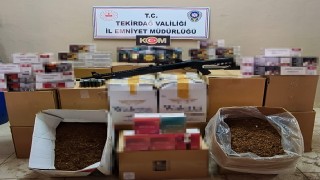 Tekirdağda kaçak tütün ve sigara operasyonu