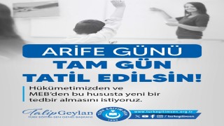 Türk Eğitim Senden arife gününün tam gün tatil edilmesini istedi
