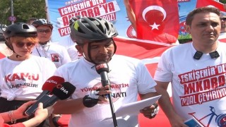 ÜNİPERSEN üyeleri Eskişehirden Ankaraya pedal çevirdi