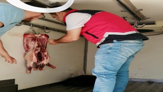Uygun şartlarda taşınmayan 34 kilo et imha edildi