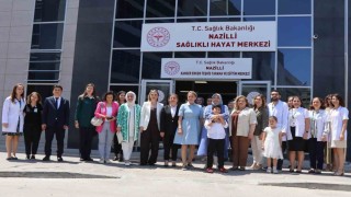 Vali Canbolatın eşi ve beraberindeki heyet Nazilli Sağlıklı Yaşam Hizmetlerini yerinde inceledi