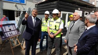 Vali Yavuz, yapımı devam eden okullarda incelemelerde bulundu