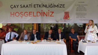 Van Kalesi önünde çay saati