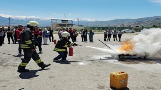Yangınlara müdahale eğitimi düzenlendi