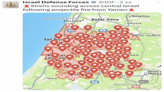 Yemen'den Fırlatılan Füze İsrail'i Alarma Geçirdi