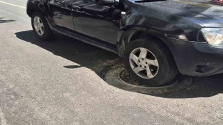 Yeni yol adeta tuzağa dönüştü: Rögar kapakları sürücülere kabus yaşatıyor