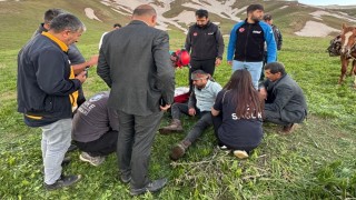 Yüksekovada ot toplarken bayılan genç için ekipler seferber oldu
