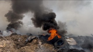 5 bin 600 ot balyası yanmıştı: Tekrar alevlendi