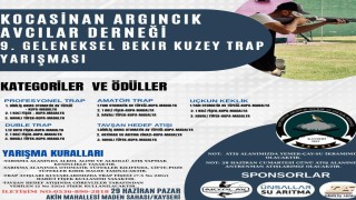 9. Geleneksel Bekir Kuzey Trap yarışmaları 28-29 Haziranda yapılacak