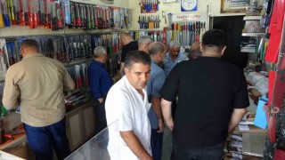 Adıyamanda bileyicilerde Kurban Bayramı yoğunluğu