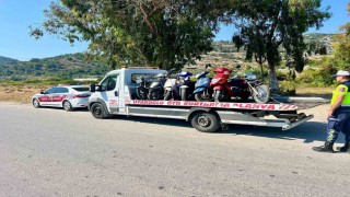 Alanyada Jandarmadan motosiklet denetimi