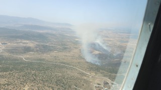 Aliağada ziraat arazilerinde yangın