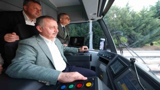 Alikahya Tramvay Hattında ilk sürüş Başkan Büyükakından