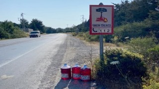Aydında yangınlara ilk müdahale için damacana çözümü