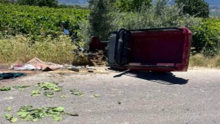 Bağdan dönen kadınlar kaza yaptı: 1 ölü, 1 yaralı