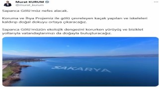 Bakan Kurumdan Sapanca Gölü paylaşımı: Sapanca Gölümüz nefes alacak