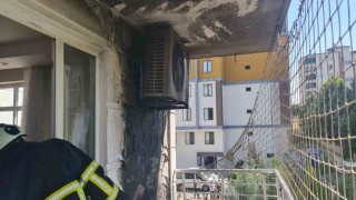 Balkonda patlayan piknik tüpü, yangına sebep oldu