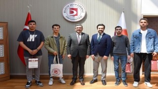 Başarılı genç sporcu Bilgine Rektörü Kaplancılıdan tebrik