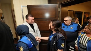 Başkan Balcıoğlu, belediye personeliyle bayramlaştı