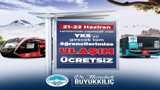 Başkan Büyükkılıçtan YKS adaylarına ‘ücretsiz ulaşım müjdesi