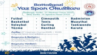 Battalgazide yaz spor okulları başlıyor