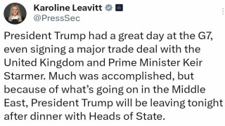 Beyaz Saray: Trump, Orta Doğuda yaşanan gelişmeler nedeniyle G7 Zirvesinden erken ayrılacak