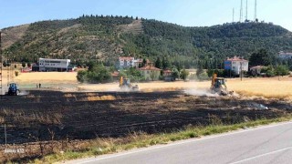 Beypazarında tarla yangını