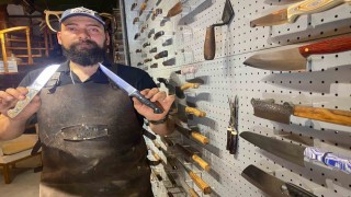 Bıçak bileme ustaları Kurban Bayramı mesaisinde
