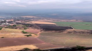 Bilecikte kısmen kontrol altına alına yangının bıraktığı tahribat havadan görüntülendi