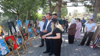 Bozdoğanda minik ressamlar hünerlerini sergiledi