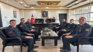 Burhaniyede jandarma teşkilatı Kaymakam Memişi ziyaret etti