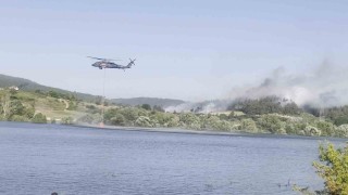 Bursadaki orman yangınına havadan ve karadan müdahale devam ediyor