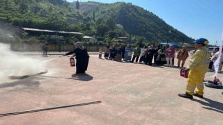 Çayeli Bakırdan Madenlili kadınlara yangın eğitimi